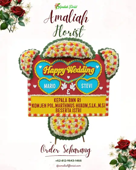 Papan Bunga Pernikahan Kota Karang